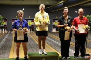 Sprint-Silber für Mareike Göbler (daneben Svenja Lambert, Claudia Schöneberger, Luisa Wagner (Wieseck))