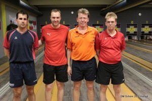 Viertelfinale-Draft im Sprint: Uwe Schierk, Marcell Jansen (Kamp-Lintfort), Jörg Brandenburg, Peter Vollmer-Braas