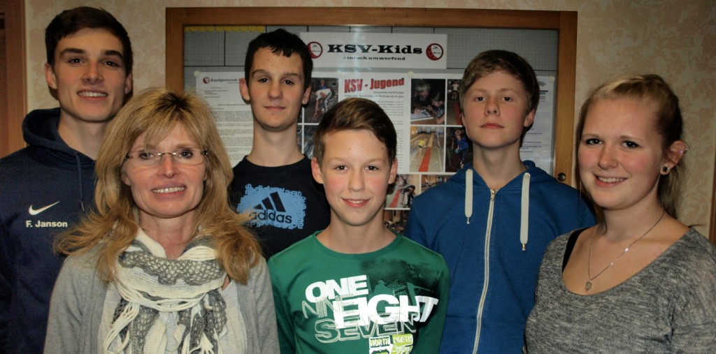 Der neu gewählte Jugendausschuss: Felix, Bettina, Edgar, Eric, Niklas, Johanna (es fehlt Tobias)