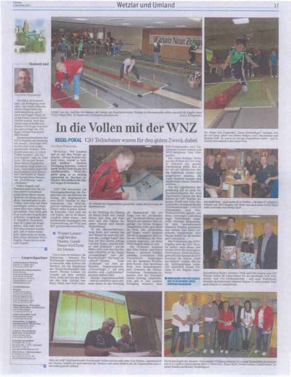 WNZPokal2014_WNZ-Artikel_2014-11-04